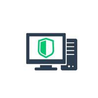 cybersecurity icon on white vector