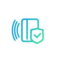 electronic pass icon, card key vector