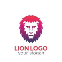 lion vector logo on white