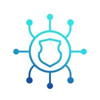 network security icon on white vector