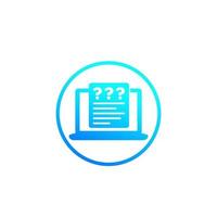 online survey, questionnaire vector icon