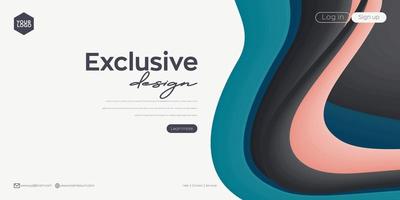 Landing page. web header vector colorful line background design