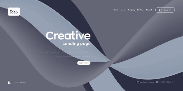 página de destino. diseño de fondo colorido abstracto vector