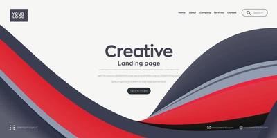 Landing page. web header vector colorful line background design