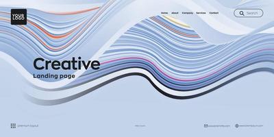 Landing page. Abstract colorful background design vector