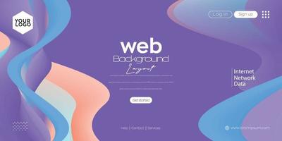 Landing page. Abstract colorful background design vector