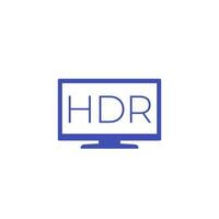 HDR, tv screen vector icon