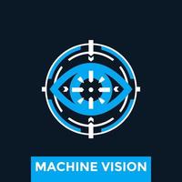 Machine vision vector logo concept