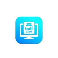 CRM system software, app icon vector