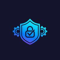 Cybersecurity, access protection vector icon