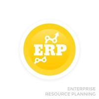 ERP system vector icon