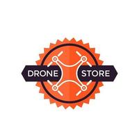 diseño de logotipo de tienda de drones vector