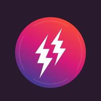 Lightning bolts vector icon