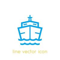 Ship icon on white vector