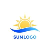 sun and wave vector logo