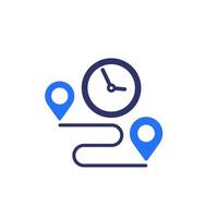 delivery time icon on white vector