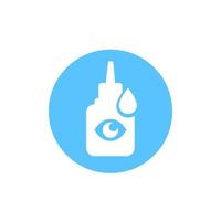 Eye drops bottle vector icon