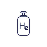 hydrogen tank line icon on white vector