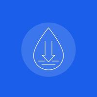 low water level linear icon vector