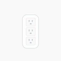 power outlet with three uk sockets, vector