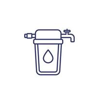 water filter icon, line vector