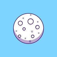 Moon cartoon vector icon illustration