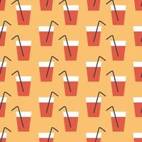 Red Juice Watermelon Seamless Pattern vector