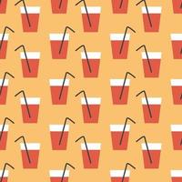 Red Juice Watermelon Seamless Pattern vector