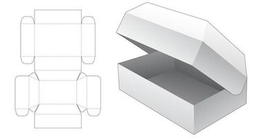 caja de embalaje plantilla troquelada vector