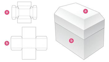 caja de embalaje plantilla troquelada vector