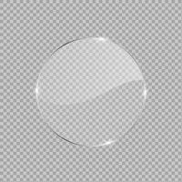 marco de vidrio redondo vector