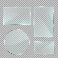 Square glass frame Set Design vector