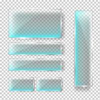 Square glass frame Set Design vector