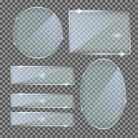 Square glass frame Set Design vector