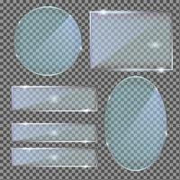 Square glass frame Set Design vector