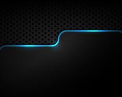 Abstract template blue line and lighting separate on black background vector