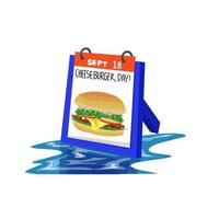 National Cheeseburger day concept vector