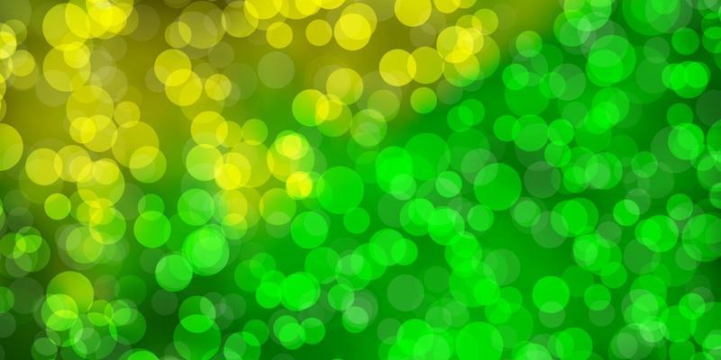 Light Green, Yellow vector template with circles.
