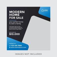 home real estate property square banner for social media vector