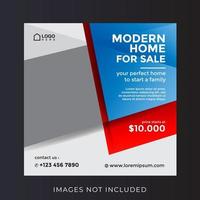 home real estate property square banner for social media vector