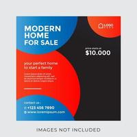 home real estate property square banner for social media vector