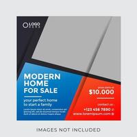 home real estate property square banner for social media vector