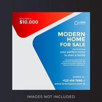 home real estate property square banner for social media vector