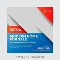 home real estate property square banner for social media vector