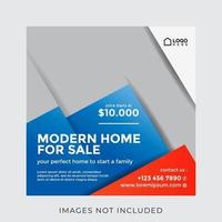 home real estate property square banner for social media vector