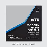 home real estate property square banner for social media vector