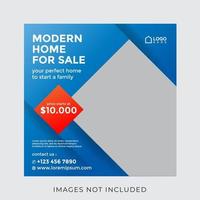 home real estate property square banner for social media vector