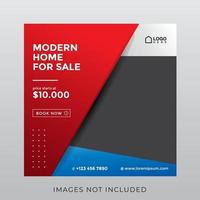 home real estate property square banner for social media vector