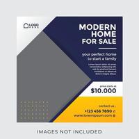 home real estate property square banner for social media vector