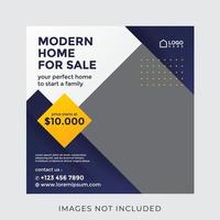 home real estate property square banner for social media vector